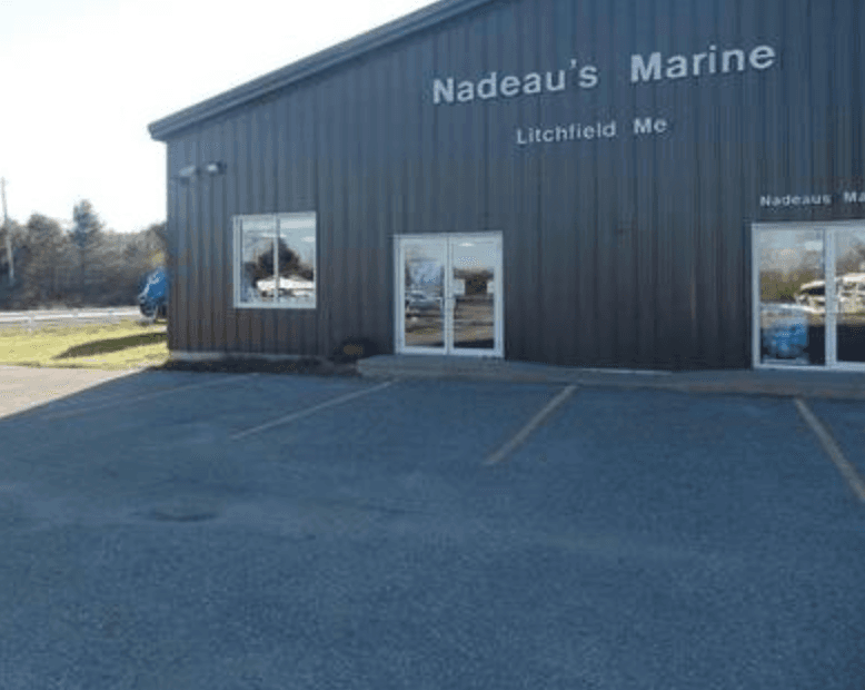 Nadeau’s Marine storefront in Litchfield, Maine